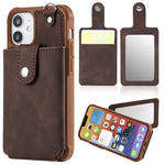 Custodia protettiva iPhone 12 con specchio e slot carte