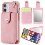 Custodia protettiva iPhone 12 con specchio e slot carte