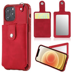 Custodia protettiva iPhone 12 con specchio e slot carte