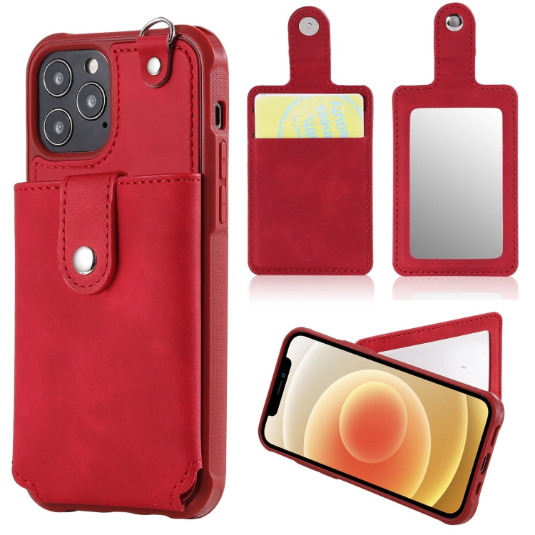 Custodia protettiva iPhone 12 con specchio e slot carte