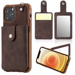 Custodia protettiva iPhone 12 con specchio e slot carte