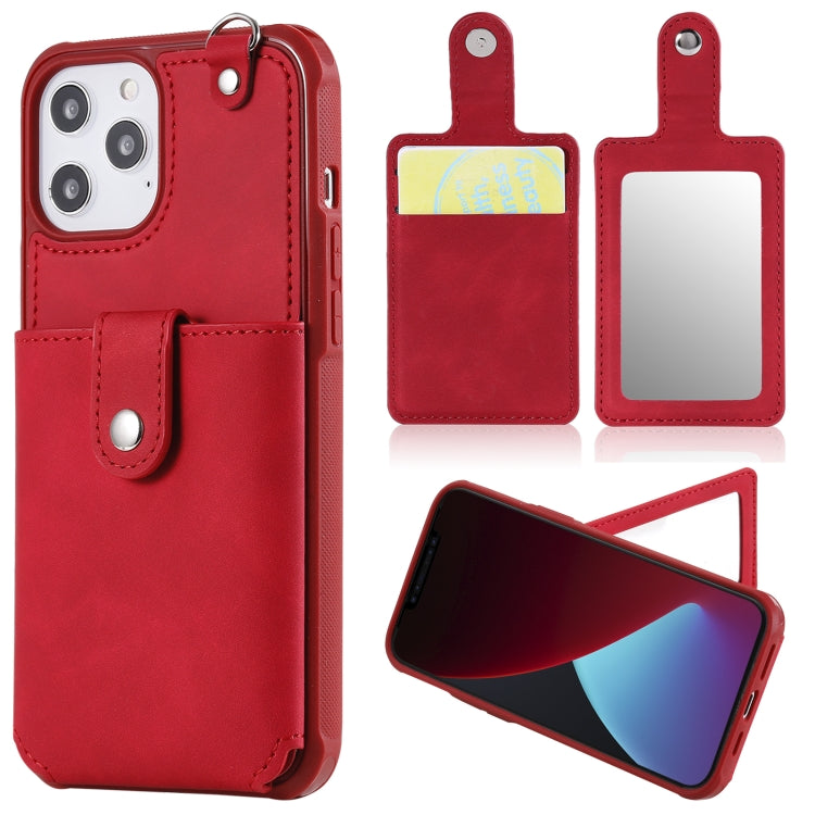Custodia protettiva iPhone 12 con specchio e slot carte