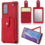 Custodia portafoglio con specchio e slot carte per Galaxy Note20