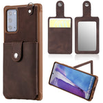Custodia portafoglio con specchio e slot carte per Galaxy Note20