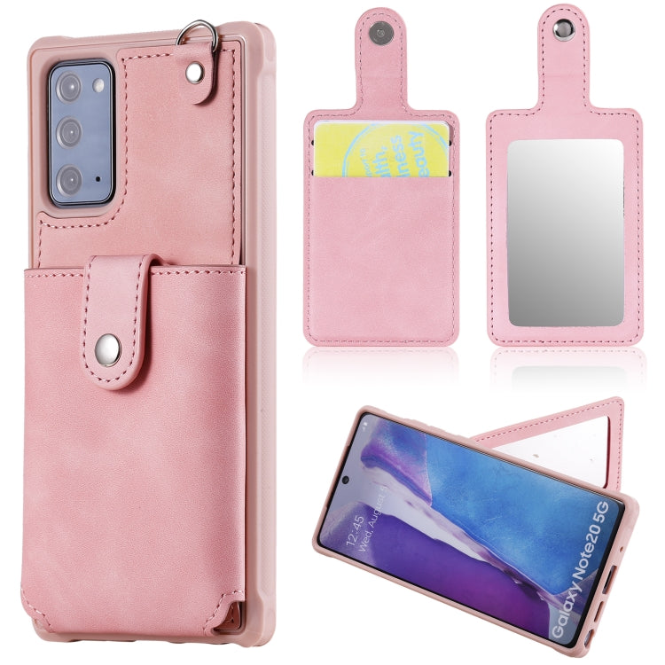 Custodia portafoglio con specchio e slot carte per Galaxy Note20
