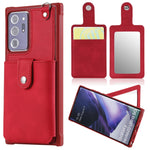 Custodia portafoglio con specchio e slot carte per Galaxy Note20