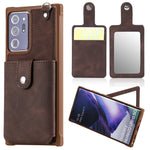 Custodia portafoglio con specchio e slot carte per Galaxy Note20
