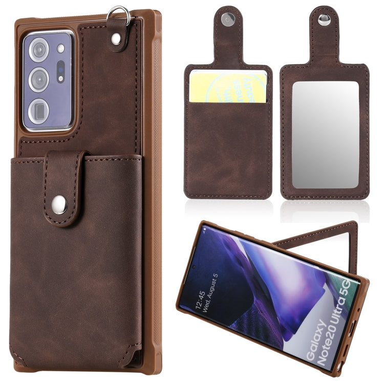 Custodia portafoglio con specchio e slot carte per Galaxy Note20