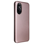 Struttura in fibra di carbonio Flip orizzontale magnetico Custodia in pelle TPU + PC + PU con slot per schede, For Huawei nova 8 5G, For vivo Y52s 5G / iQOO U3