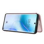 Struttura in fibra di carbonio Flip orizzontale magnetico Custodia in pelle TPU + PC + PU con slot per schede, For Huawei nova 8 5G, For vivo Y52s 5G / iQOO U3