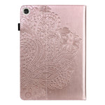 Custodia in pelle flip orizzontale con motivo in rilievo pavone TPU + PU con supporto e slot per carte e portafoglio e funzione sleep / wake-up, For Huawei Mediapad Enjoy Tablet 2 10.1, For Huawei MediaPad M5 lite 10.1, For Huawei MatePad 10.4         ...
