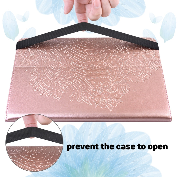 Custodia in pelle flip orizzontale con motivo in rilievo pavone TPU + PU con supporto e slot per carte e portafoglio e funzione sleep / wake-up, For Huawei Mediapad Enjoy Tablet 2 10.1, For Huawei MediaPad M5 lite 10.1, For Huawei MatePad 10.4         ...