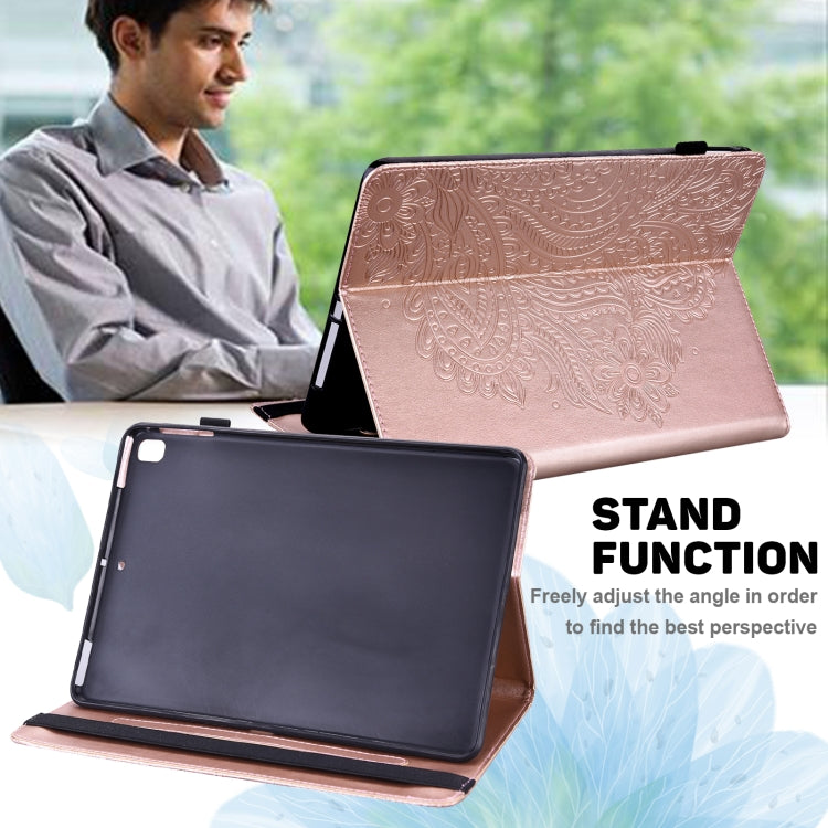 Custodia in pelle flip orizzontale con motivo in rilievo pavone TPU + PU con supporto e slot per carte e portafoglio e funzione sleep / wake-up, For Huawei Mediapad Enjoy Tablet 2 10.1, For Huawei MediaPad M5 lite 10.1, For Huawei MatePad 10.4         ...