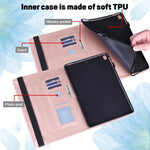Custodia in pelle flip orizzontale con motivo in rilievo pavone TPU + PU con supporto e slot per carte e portafoglio e funzione sleep / wake-up, For Huawei Mediapad Enjoy Tablet 2 10.1, For Huawei MediaPad M5 lite 10.1, For Huawei MatePad 10.4         ...