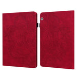 Custodia in pelle flip orizzontale con motivo in rilievo pavone TPU + PU con supporto e slot per carte e portafoglio e funzione sleep / wake-up, For Huawei Mediapad Enjoy Tablet 2 10.1, For Huawei MediaPad M5 lite 10.1, For Huawei MatePad 10.4         ...