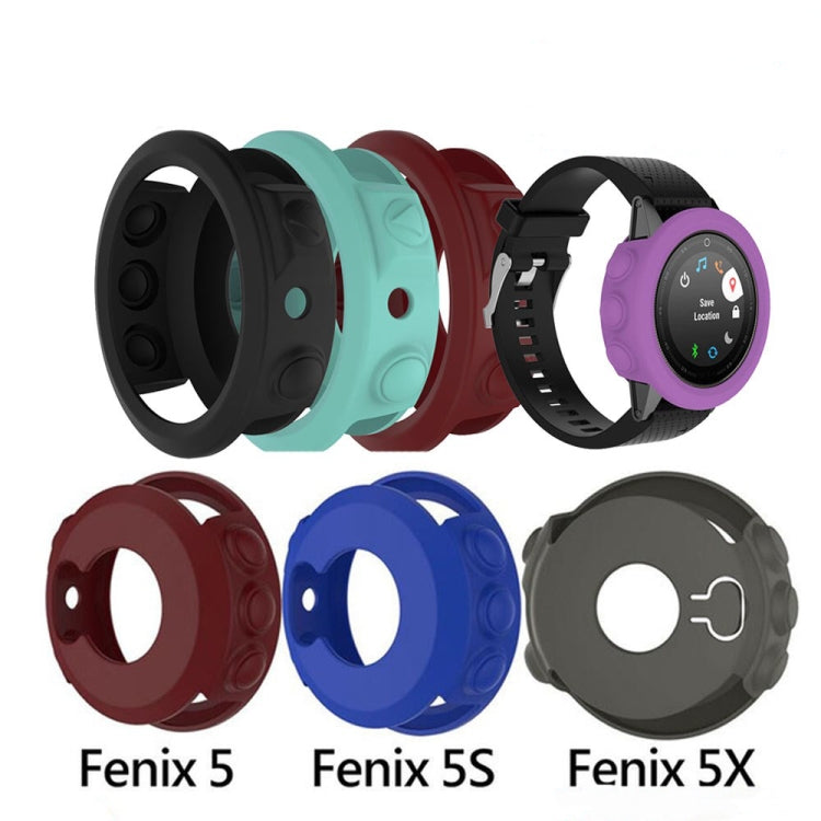 Custodia protettiva per orologio in silicone tinta unita, For Garmin Fenix 5S, For Garmin Fenix 5X