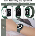 Cinturini per cinturino da polso di ricambio in tessuto con telaio per Apple Watch Series 6 e SE e 5 e 4 40 mm / 3 e 2 e 1 38 mm, 128mm, 135mm, 140mm, 145mm
