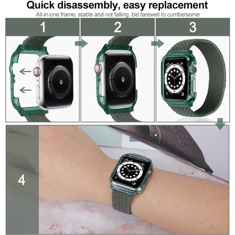 Cinturini per cinturino da polso di ricambio in tessuto con telaio per Apple Watch Series 6 e SE e 5 e 4 40 mm / 3 e 2 e 1 38 mm, 128mm, 135mm, 140mm, 145mm