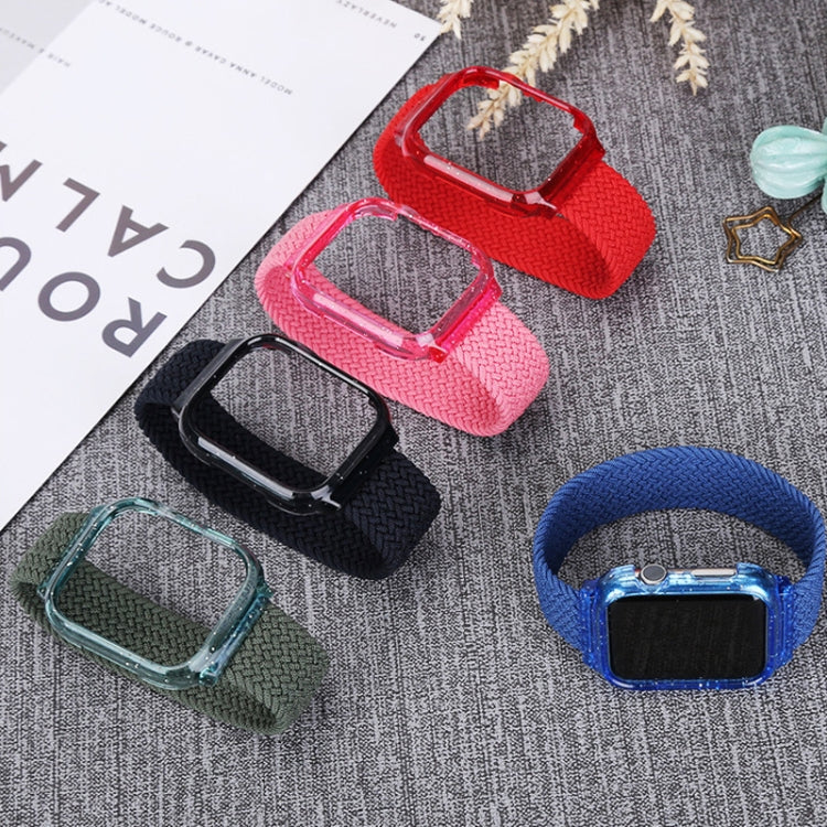 Cinturini per cinturino da polso di ricambio in tessuto con telaio per Apple Watch Series 6 e SE e 5 e 4 40 mm / 3 e 2 e 1 38 mm, 128mm, 135mm, 140mm, 145mm