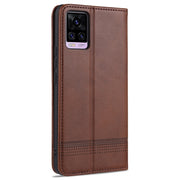 Custodia in pelle a vibrazione orizzontale con struttura in vitello magnetico ZNS con slot per carte, supporto e portafoglio, For vivo V20 Pro / S7, For Xiaomi Mi Note 10 Lite