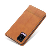 Custodia in pelle a vibrazione orizzontale con struttura in vitello magnetico ZNS con slot per carte, supporto e portafoglio, For vivo V20 Pro / S7, For Xiaomi Mi Note 10 Lite