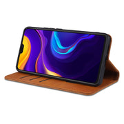 Custodia in pelle a vibrazione orizzontale con struttura in vitello magnetico ZNS con slot per carte, supporto e portafoglio, For vivo V20 Pro / S7, For Xiaomi Mi Note 10 Lite