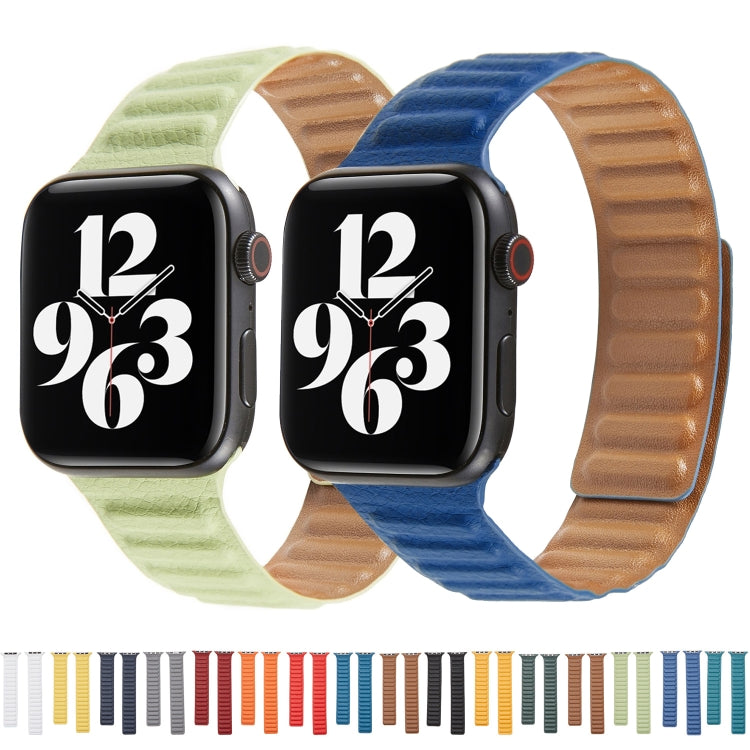 Cinturino in pelle Loop per Apple Watch Series 6 e SE e 5 e 4 44 mm / 3 e 2 e 1 42 mm, For Apple Watch Series 7 45mm / 6 & SE & 5 & 4 44mm / 3 & 2 & 1 42mm