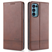 AZNS Custodia in pelle a vibrazione orizzontale con struttura in vitello magnetico con slot per carte, supporto e portafoglio, For Oppo Reno5 5G, For Oppo Reno5 Pro 5G, For Xiaomi Redmi Note 9 5G