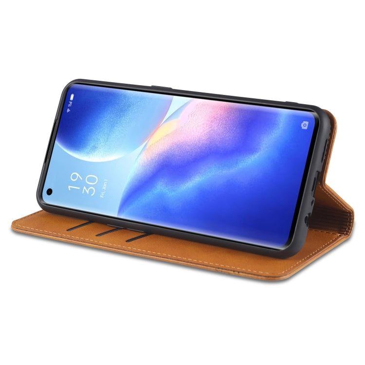 Custodia portafoglio in pelle con slot carte per Oppo Reno5 5G