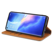 AZNS Custodia in pelle a vibrazione orizzontale con struttura in vitello magnetico con slot per carte, supporto e portafoglio, For Oppo Reno5 5G, For Oppo Reno5 Pro 5G, For Xiaomi Redmi Note 9 5G
