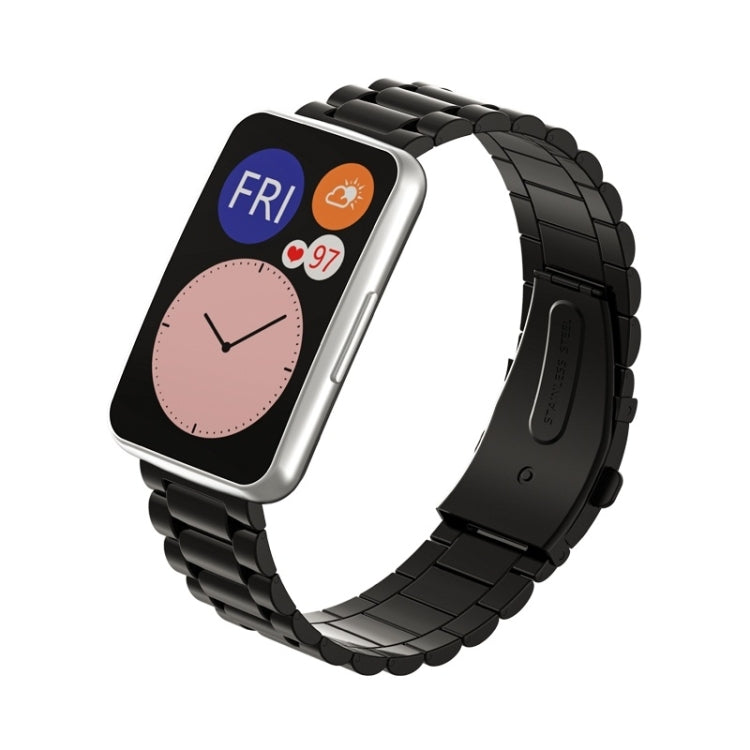 Per Huawei Watch Fit cinturino di ricambio in metallo con tre perline