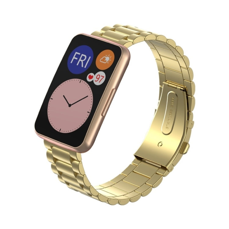 Per Huawei Watch Fit cinturino di ricambio in metallo con tre perline