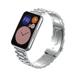 Per Huawei Watch Fit cinturino di ricambio in metallo con tre perline