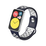Per cinturino di ricambio per cinturino di ricambio con fibbia inversa bicolore in silicone Huawei Watch Fit
