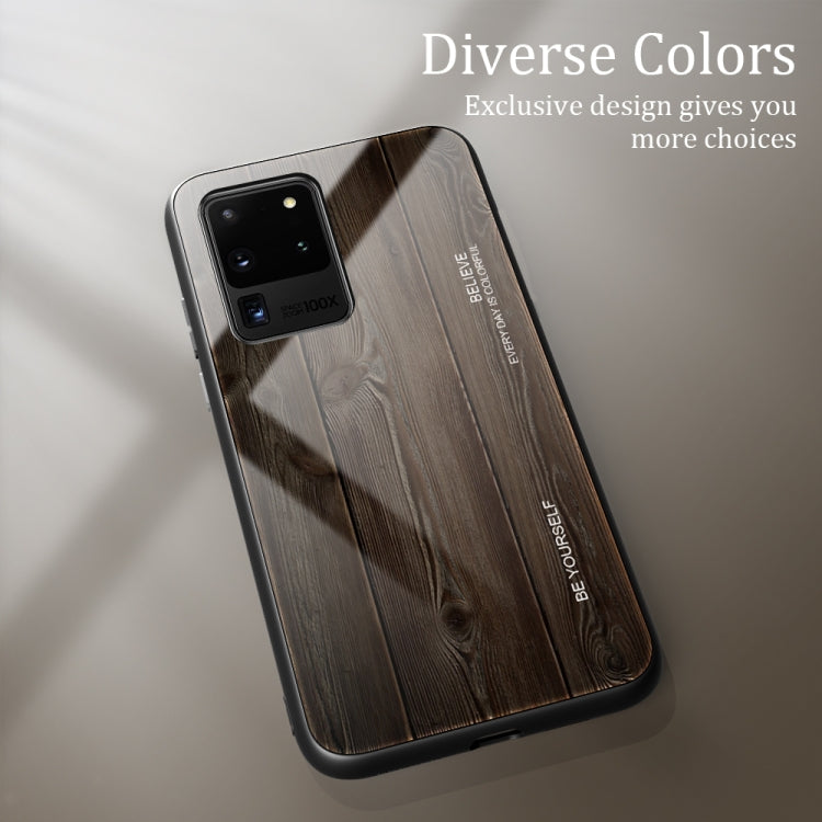 Custodia vetro effetto legno per Samsung Galaxy S20 Ultra