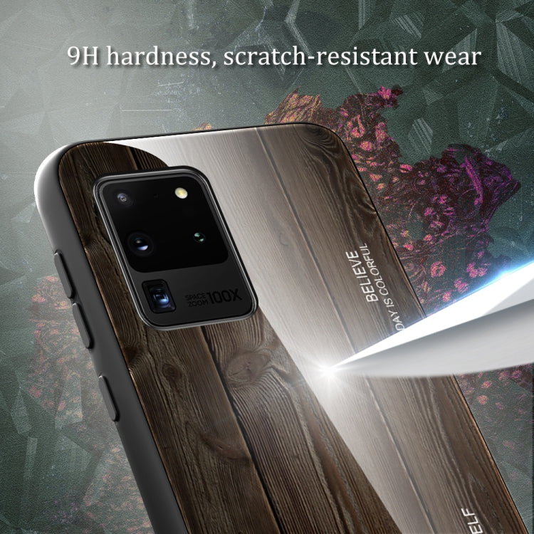 Custodia vetro effetto legno per Samsung Galaxy S20 Ultra