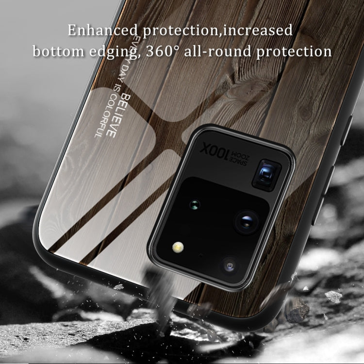 Custodia vetro effetto legno per Samsung Galaxy S20 Ultra