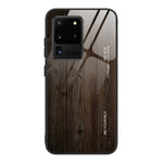 Custodia vetro effetto legno per Samsung Galaxy S20 Ultra