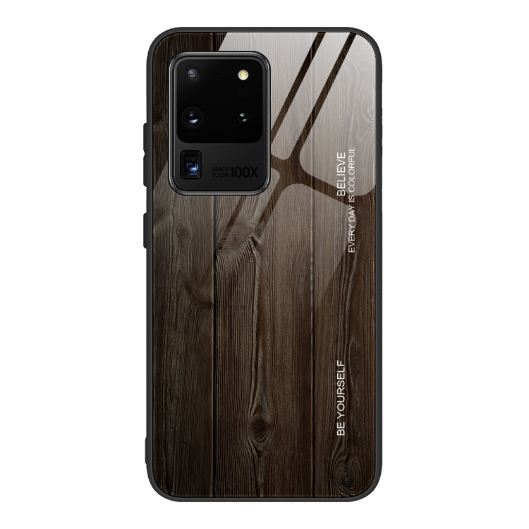 Custodia vetro effetto legno per Samsung Galaxy S20 Ultra