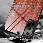 Custodia vetro effetto legno per Samsung Galaxy A21s