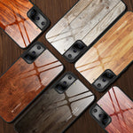 Custodia vetro effetto legno per Samsung Galaxy A21s