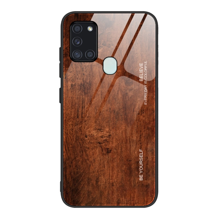 Custodia vetro effetto legno per Samsung Galaxy A21s