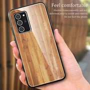 Custodia protettiva in vetro con venature del legno, For Samsung Galaxy Note20, For Samsung Galaxy Note20 Ultra, For Xiaomi Mi 10 Pro, For Xiaomi 10T / 10T Pro