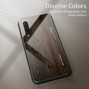 Custodia protettiva in vetro con venature del legno, For Xiaomi Mi CC9, For Xiaomi Poco X3 NFC, For Xiaomi Redmi K30 Pro, For Xiaomi Redmi Note 9S