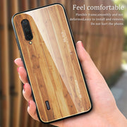 Custodia protettiva in vetro con venature del legno, For Xiaomi Mi CC9, For Xiaomi Poco X3 NFC, For Xiaomi Redmi K30 Pro, For Xiaomi Redmi Note 9S