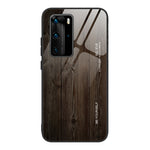 Custodia vetro effetto legno per Huawei P40 e P40 Pro