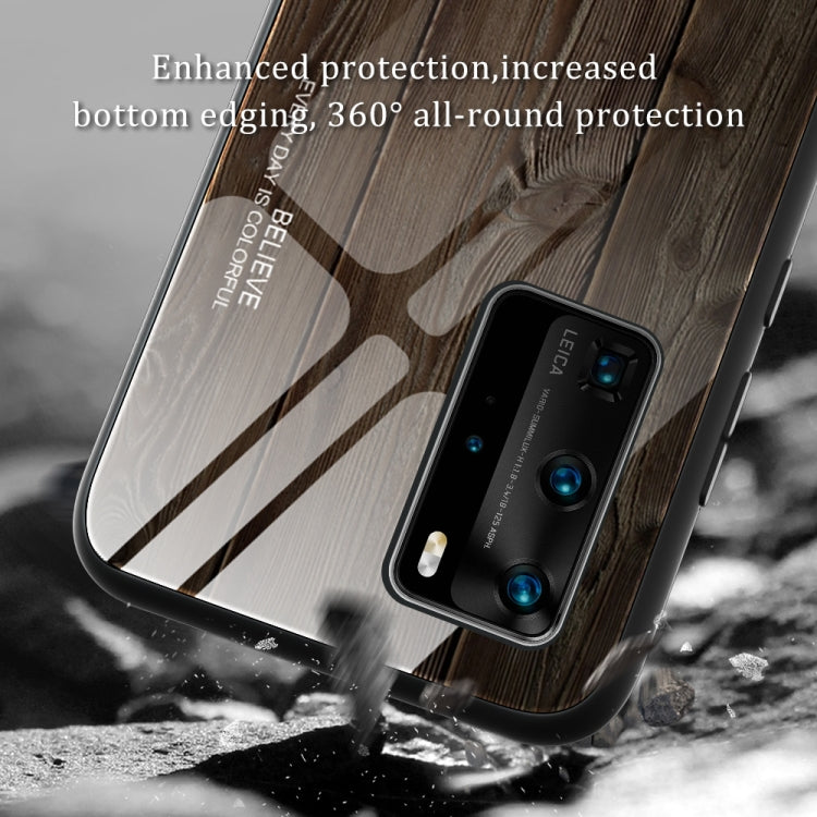 Custodia vetro effetto legno per Huawei P40 e P40 Pro