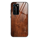 Custodia vetro effetto legno per Huawei P40 e P40 Pro