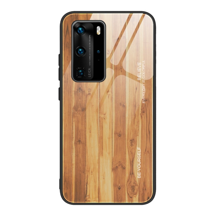 Custodia vetro effetto legno per Huawei P40 e P40 Pro
