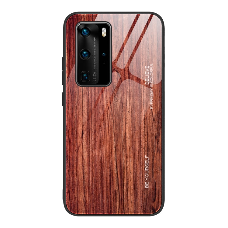 Custodia vetro effetto legno per Huawei P40 e P40 Pro